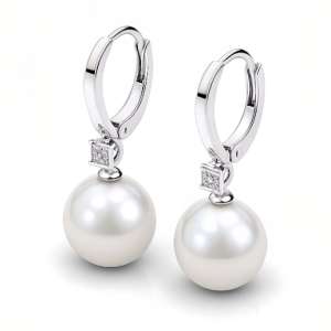 “Moonlight Whisper” Pearl Drop Earrings
